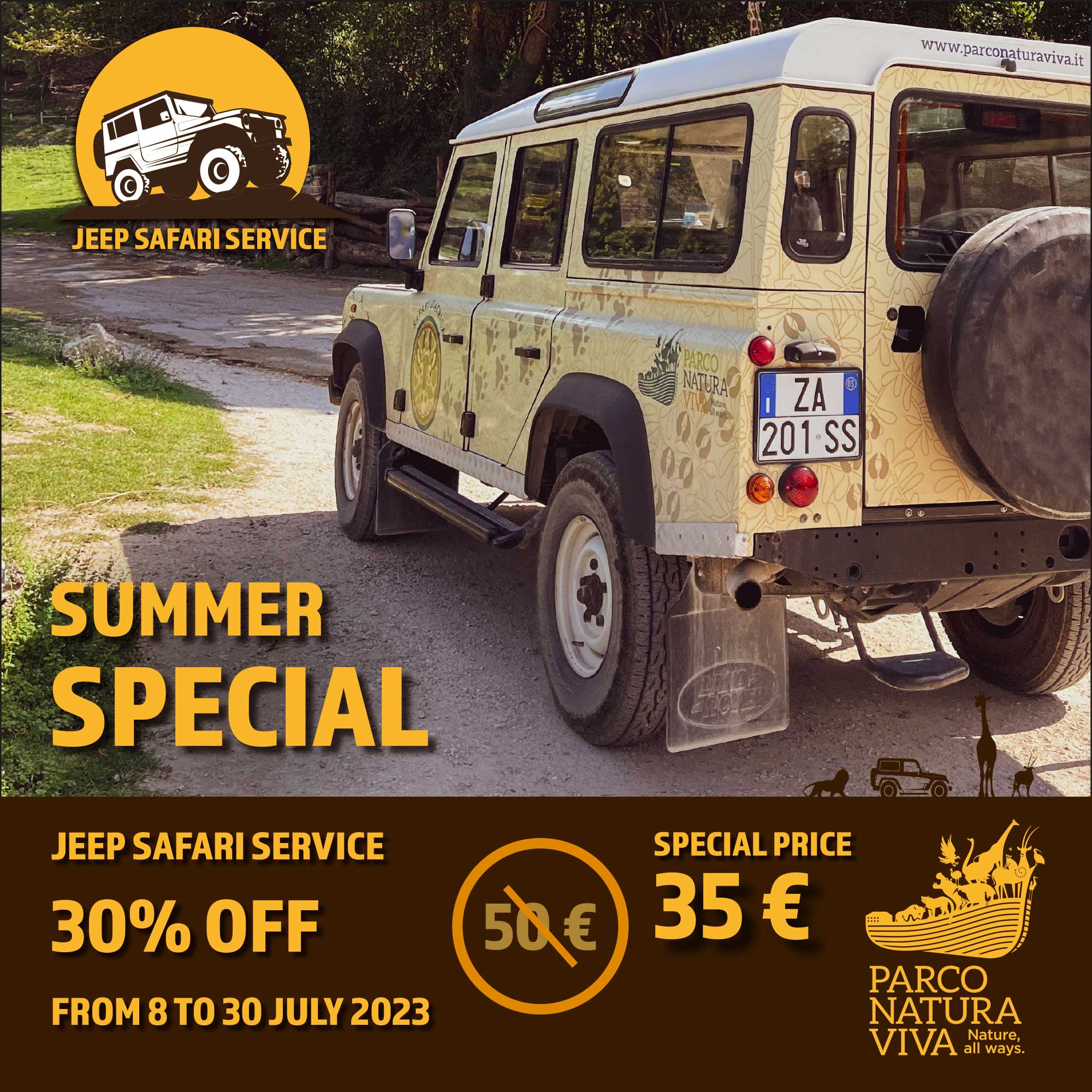 jeep safari parco natura viva